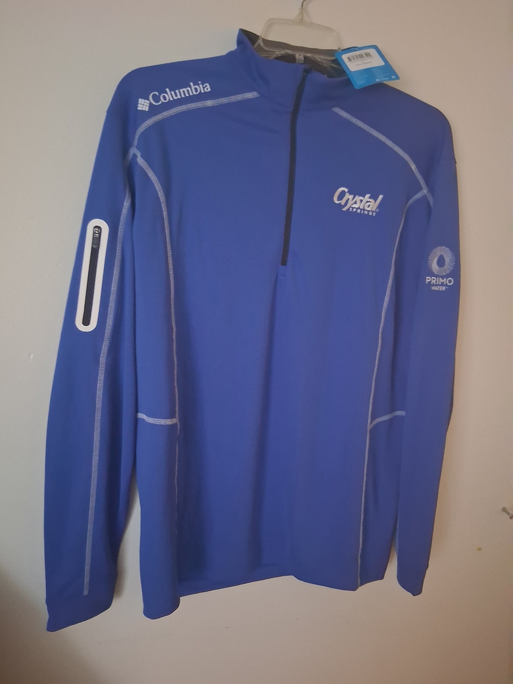 Columbia Golf Crystal Springs Primo Water 1/2 Zip Pullover Shirt Men's Large NWT
